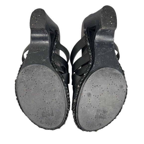 Dansko Womens Black Woven Leather Open Toe Cut-out Heel Shoes Braid Trim Sz 37 - Picture 5 of 11